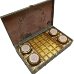 Customised 4 Jar 20 Cavity Box open, 800 G.M. Dry fruit box, 20 Piece Chocolate box, Dry Fruit box, 20 Piece Laddu Box, 20 Piece Bites box, Hybrid box, gift box, fancy box, trending box, M.D.F. Box, Wooden box, dibba, diba