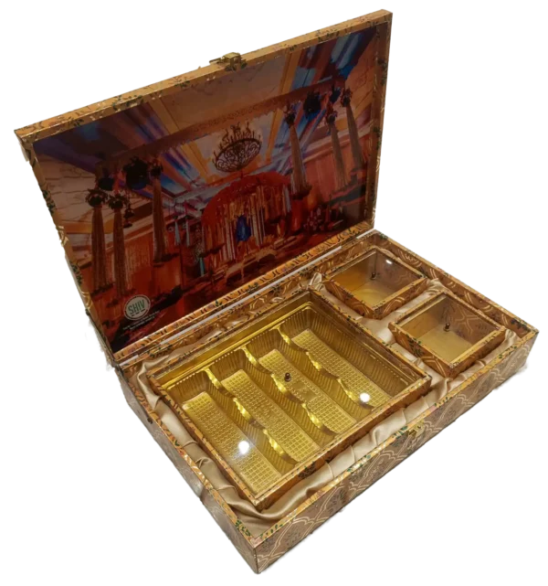 Customised 2 Container half kg sweets box open, Acrylic lid box, Sweets box, Gift box, Namkeen Box, Dry Fruits box, Premium box, Digital Print Box, dibba, diba. trending box, popular box