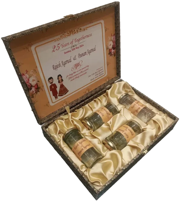Customised 4 Bamboo Jar Box, Dry Fruit Box, Namkeen Box, Gift Box, Premium Box, box, Digital print box, dibba, diba, popular box, trending box