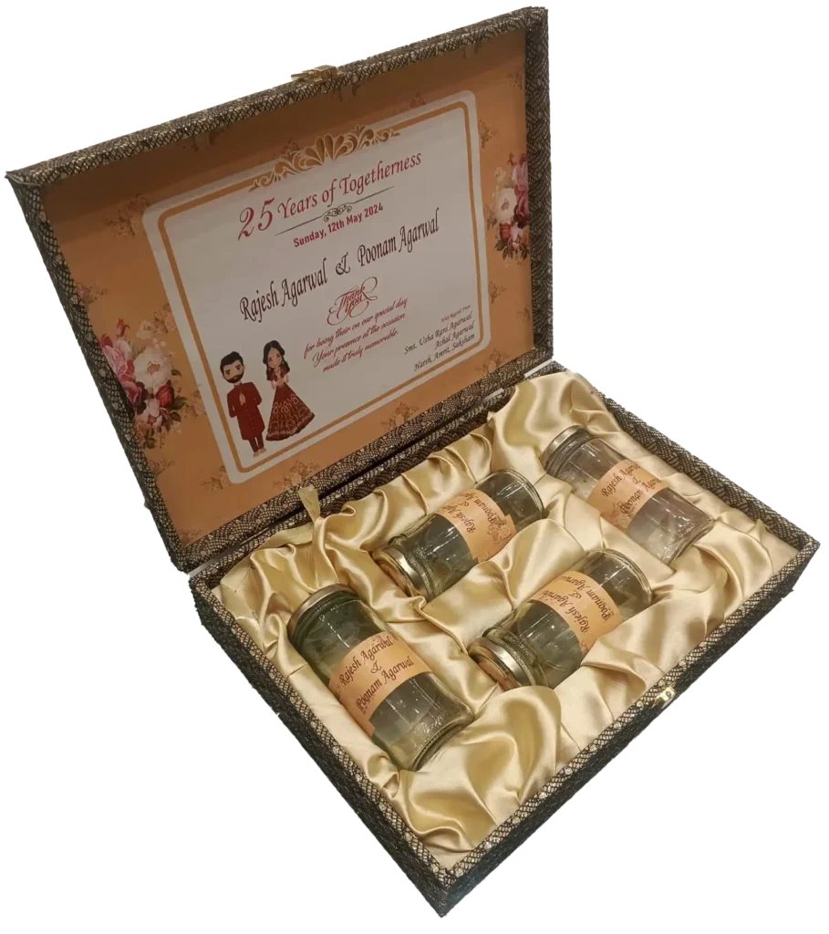 Customised 4 Bamboo Jar Box, Dry Fruit Box, Namkeen Box, Gift Box, Premium Box, box, Digital print box, dibba, diba, popular box, trending box